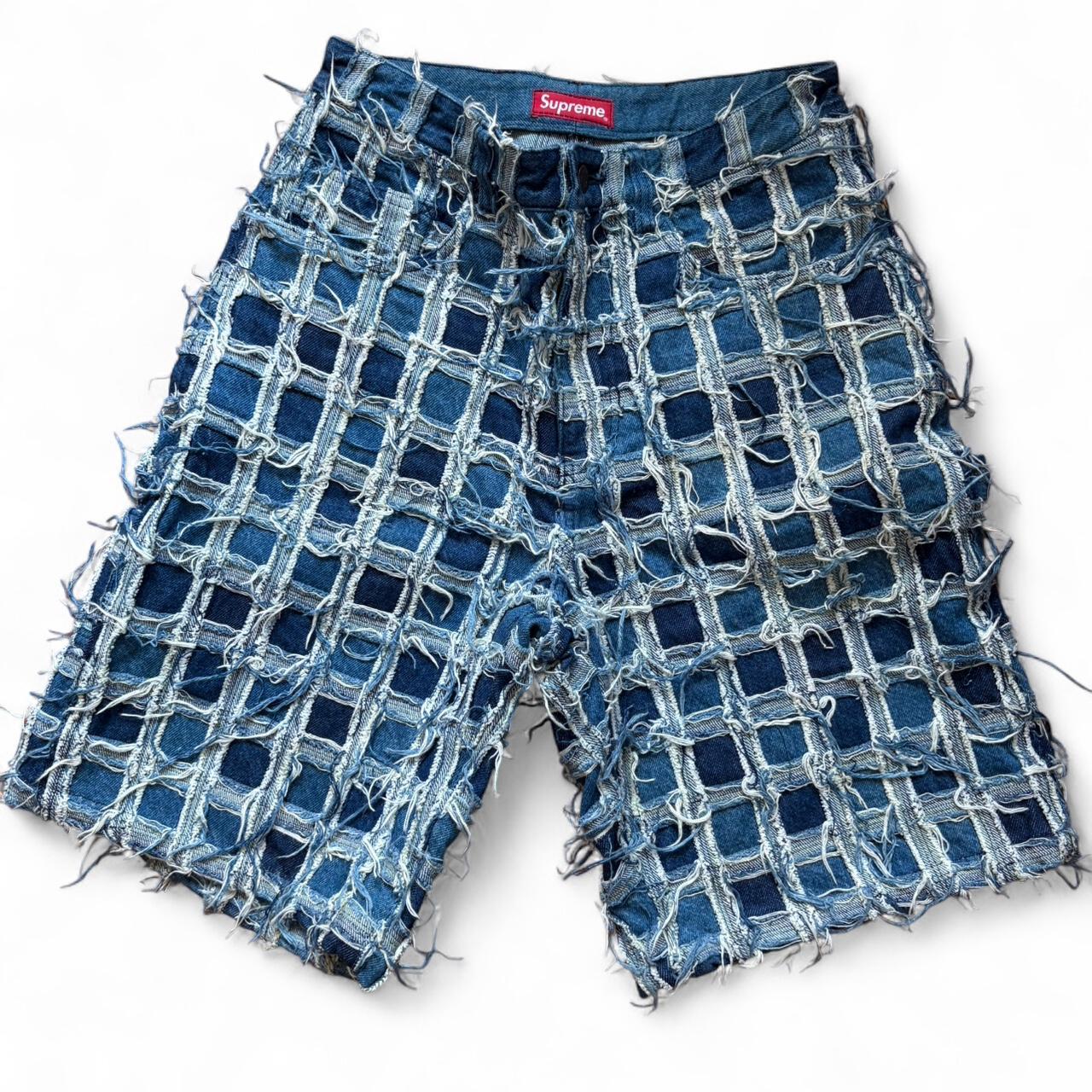 Supreme patchwork-shorts - Depop