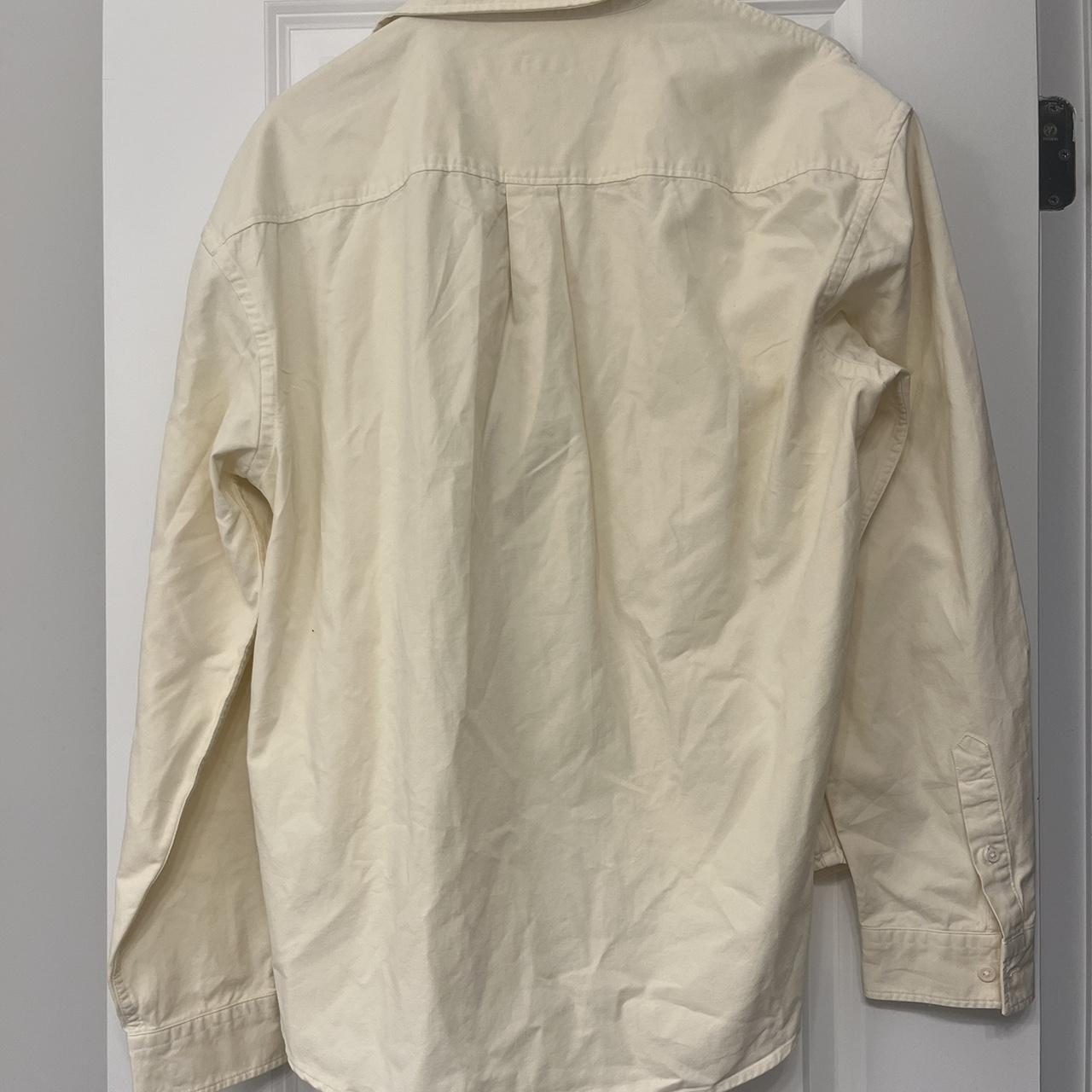 men’s zara button up color cream new with tags size... Depop