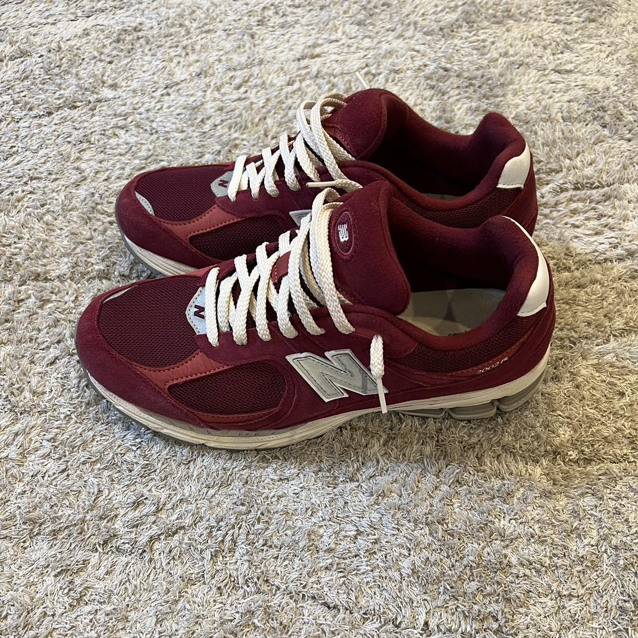 New Balance 2002R Maroon Gently Used Size M12 Comes... - Depop