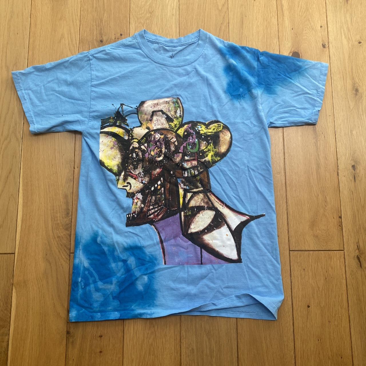 Travis Scott Portrait of Travis Tie Dye T-Shirt In... | Depop 
