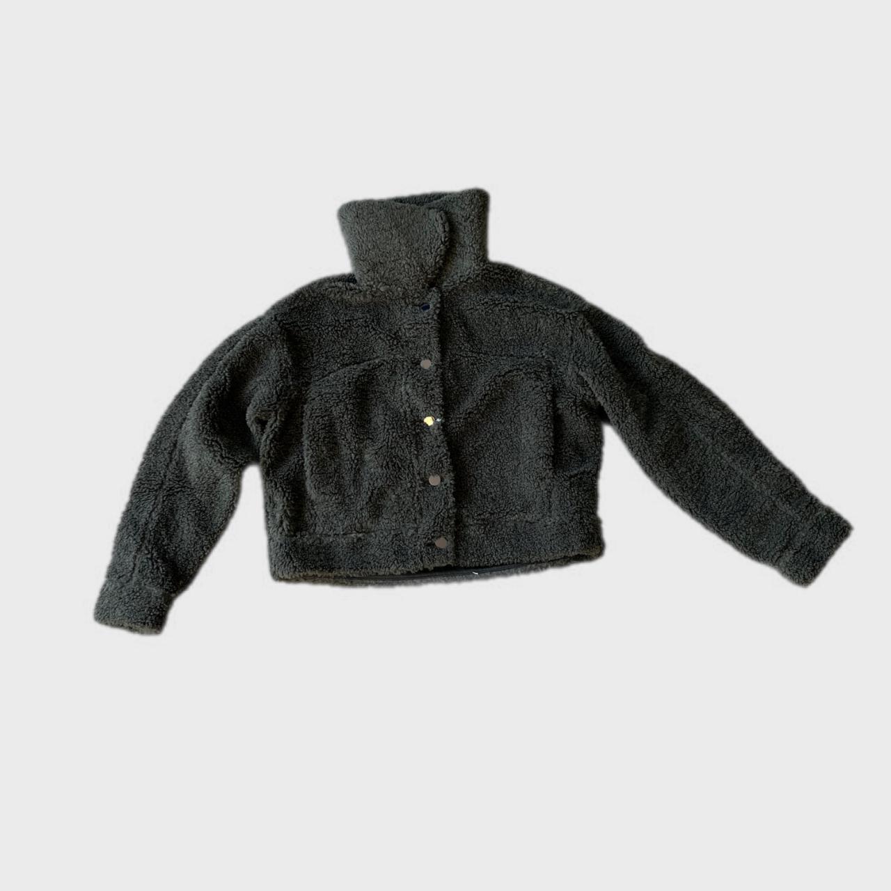 Textured Fleece Button Jacket