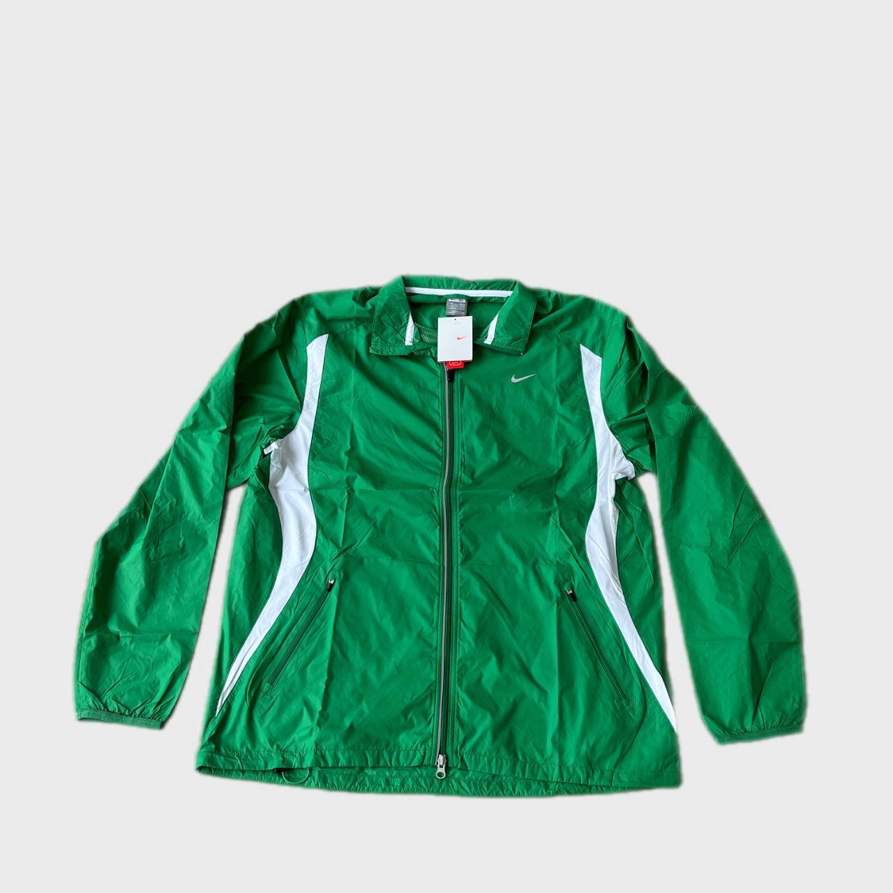 NIKE Mens Running Zip Up Jacket In Green Size Depop