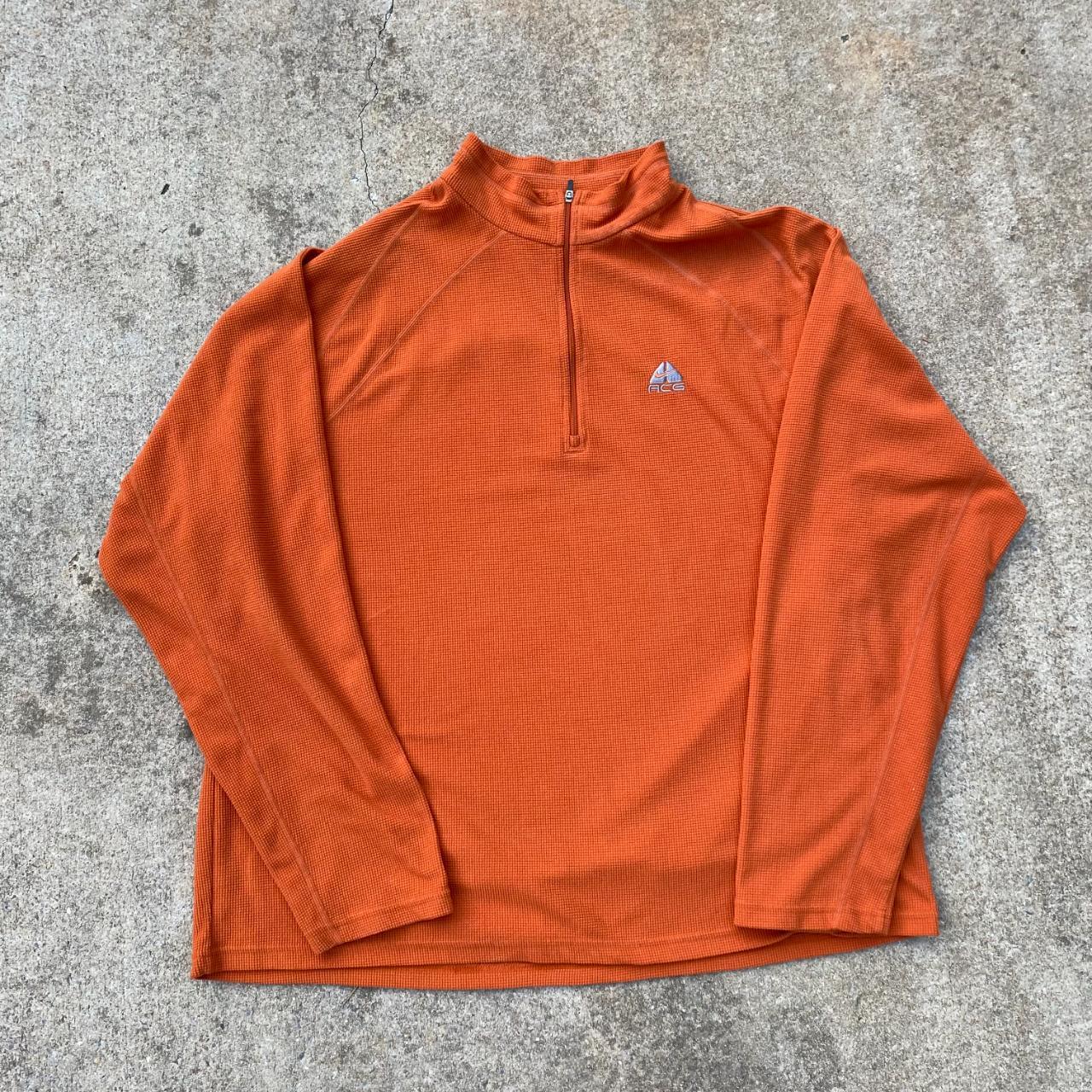 Vintage Y2k Orange Nike ACG Quarter-Zip... - Depop