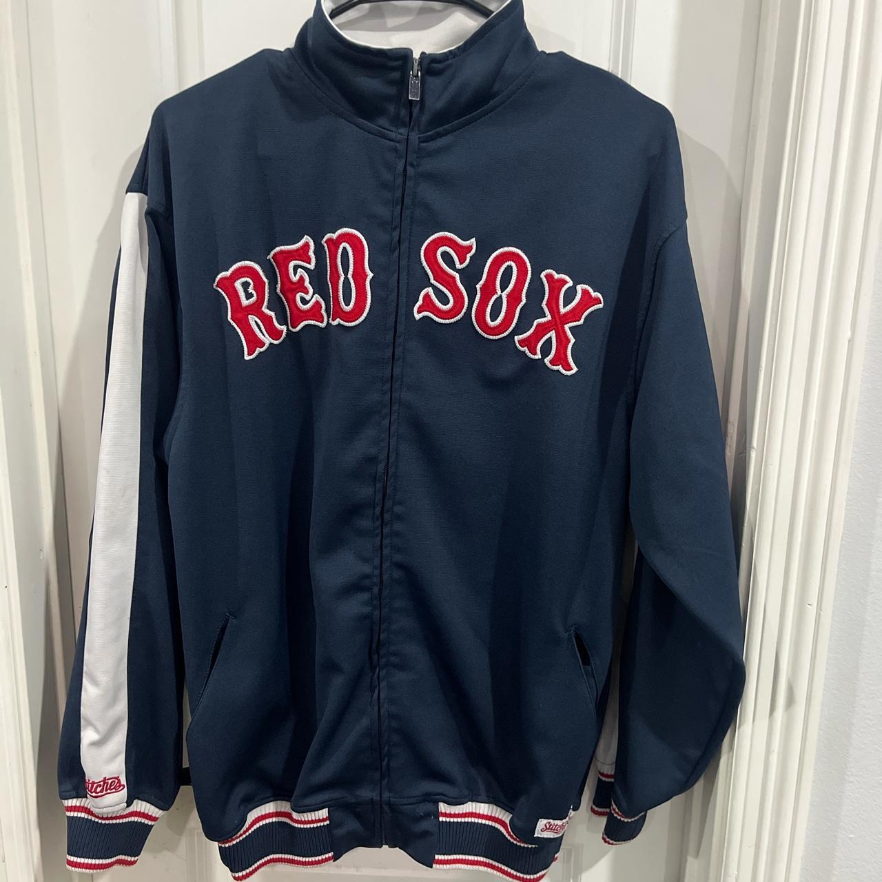 Boston Red Sox Stitches Baseball Polo Shirt Mens - Depop