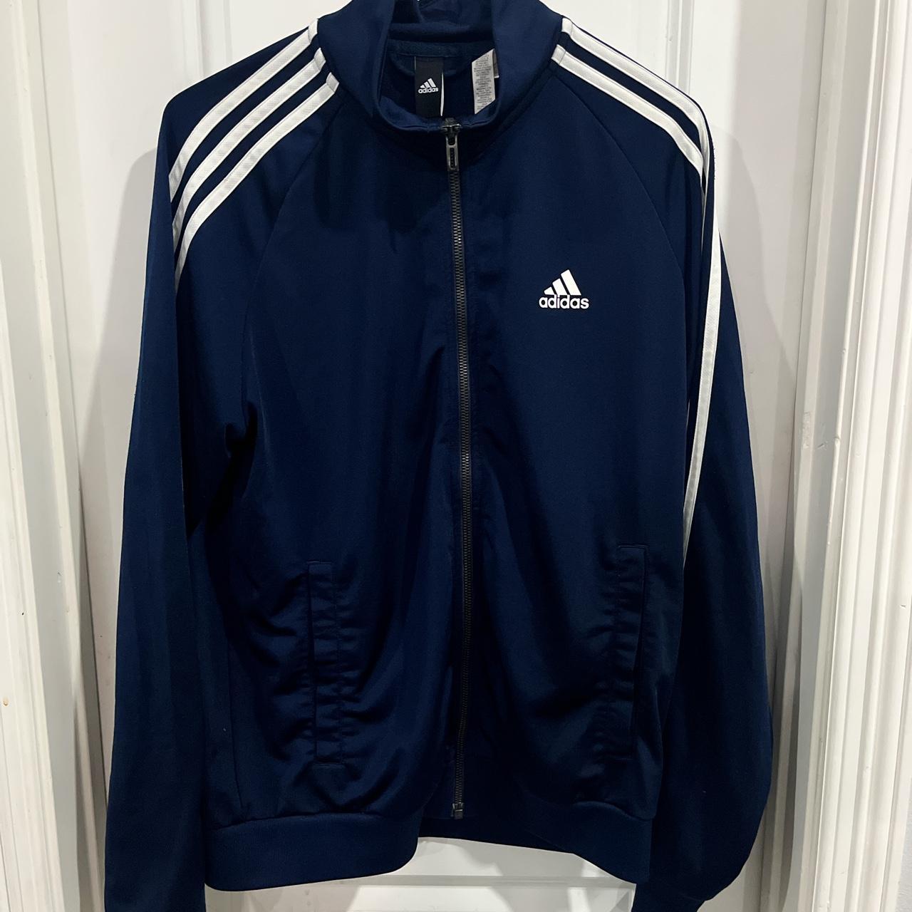 Adidas Men's Navy Jacket | Depop