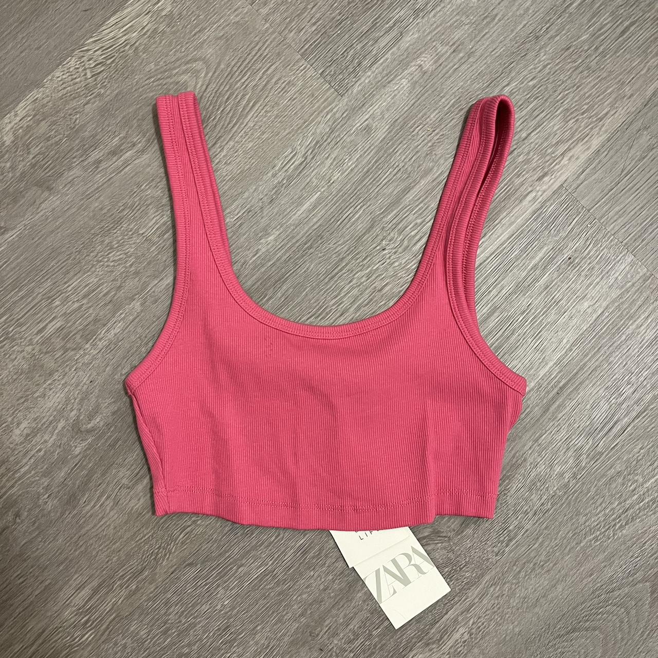 Zara Women's Pink Vest Depop