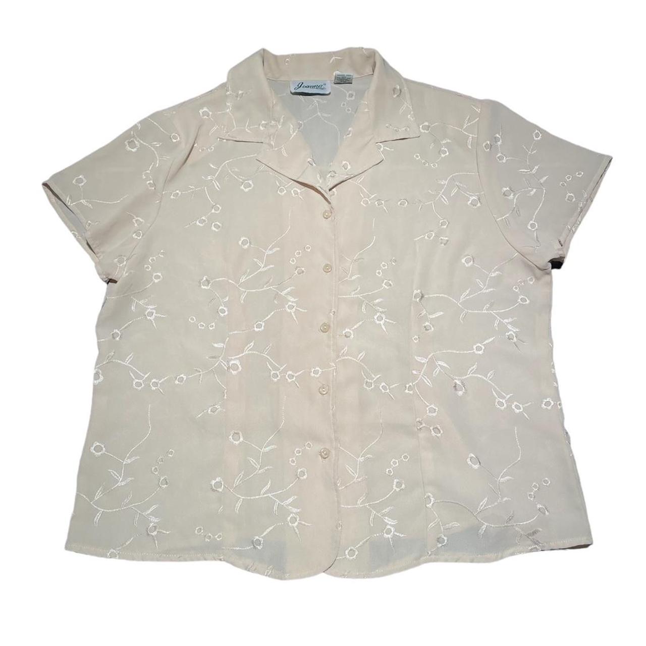 Vintage Joanna T-Shirt button up #vintage #shirt... - Depop