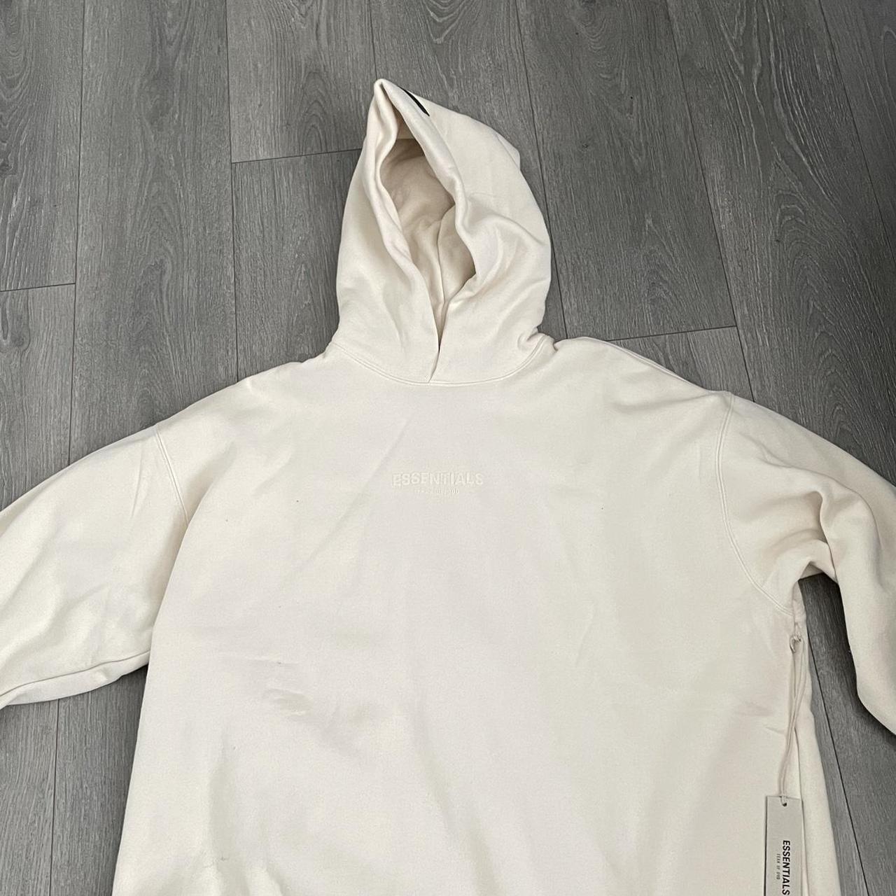 Essentials Men's Cream Hoodie | Depop