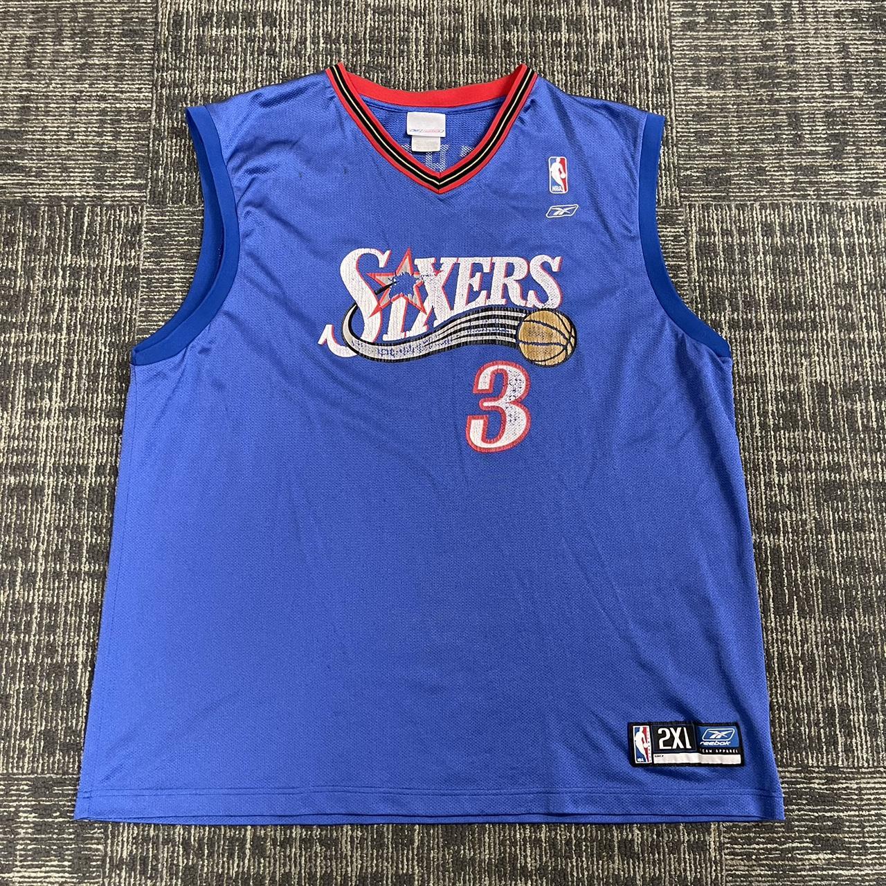 -Allen Iverson Sixers Jersey (Size: 2xl but can be... - Depop