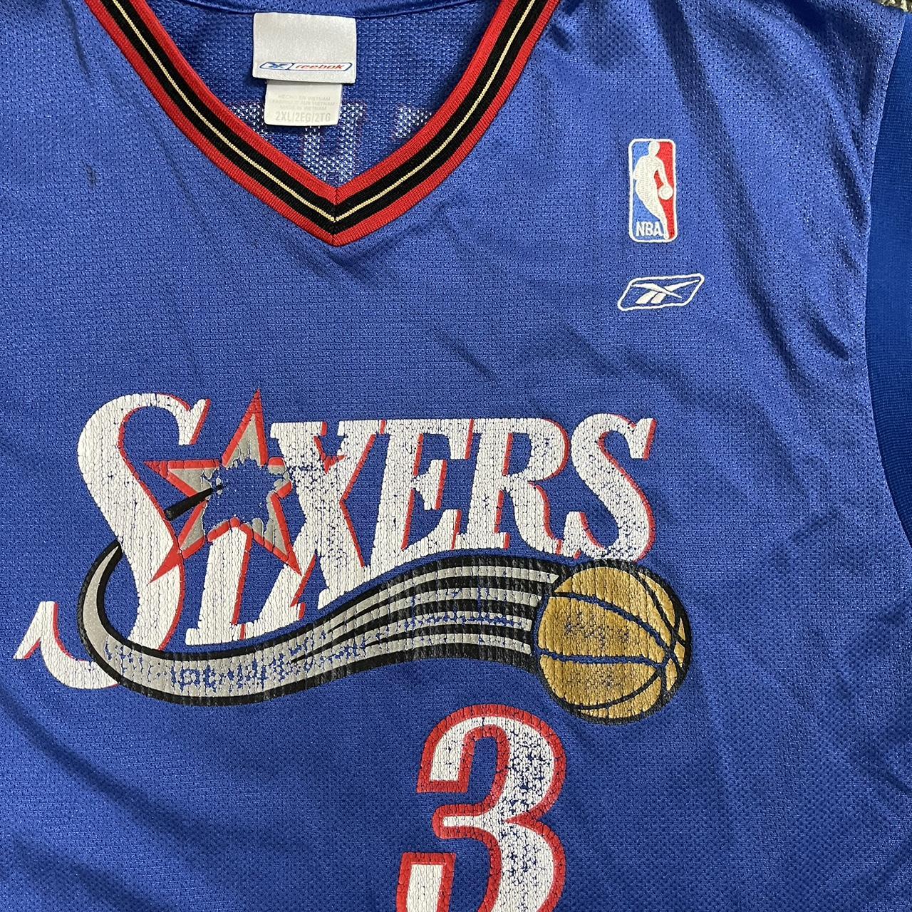 -Allen Iverson Sixers Jersey (Size: 2xl but can be... - Depop