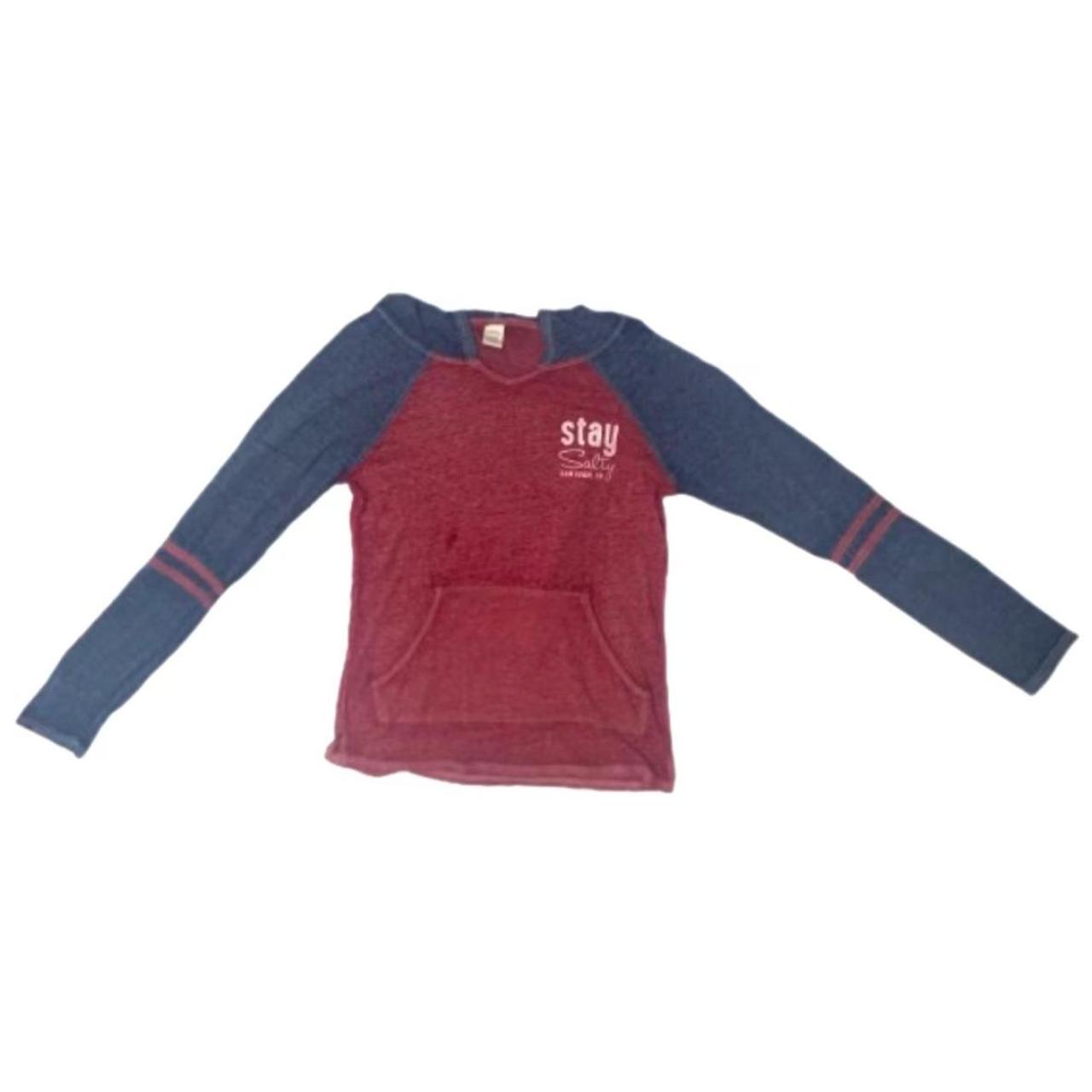 stay salty long sleeve shirt/sweater with hood a... Depop