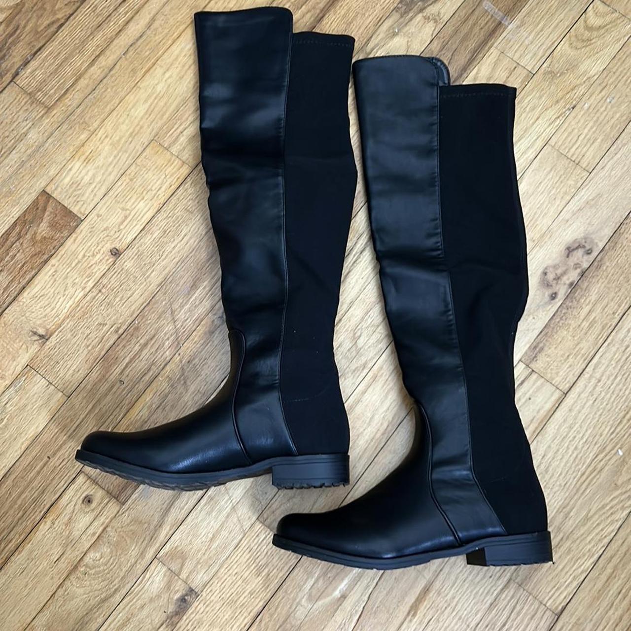 Unisa black cheap fabric boots