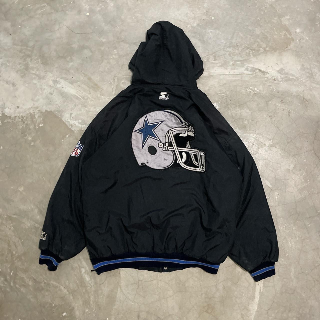 Vintage 90's Dallas Cowboys Starter Hooded Puffer - Depop