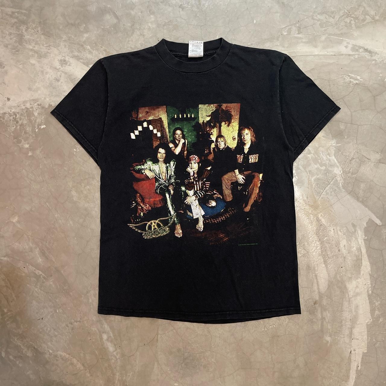 Vintage Aerosmith Nine Lives Tour Band Tshirt ... - Depop