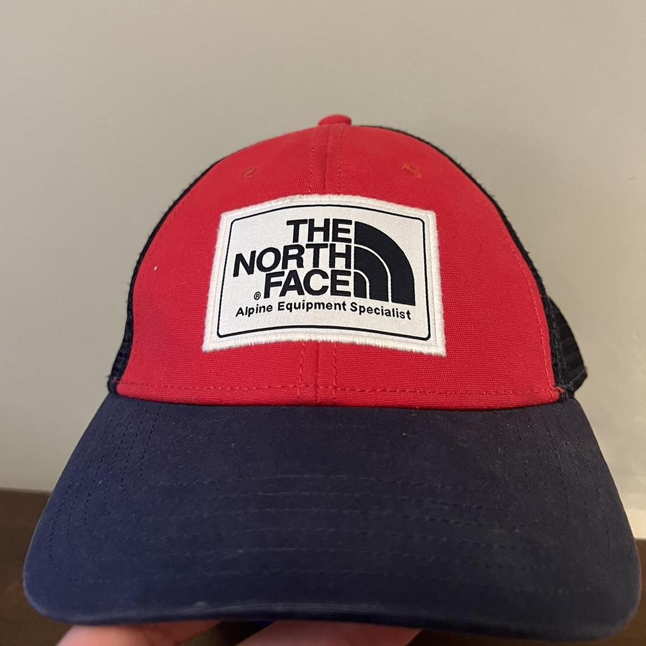 The North Face Men's Red and Navy Hat | Depop