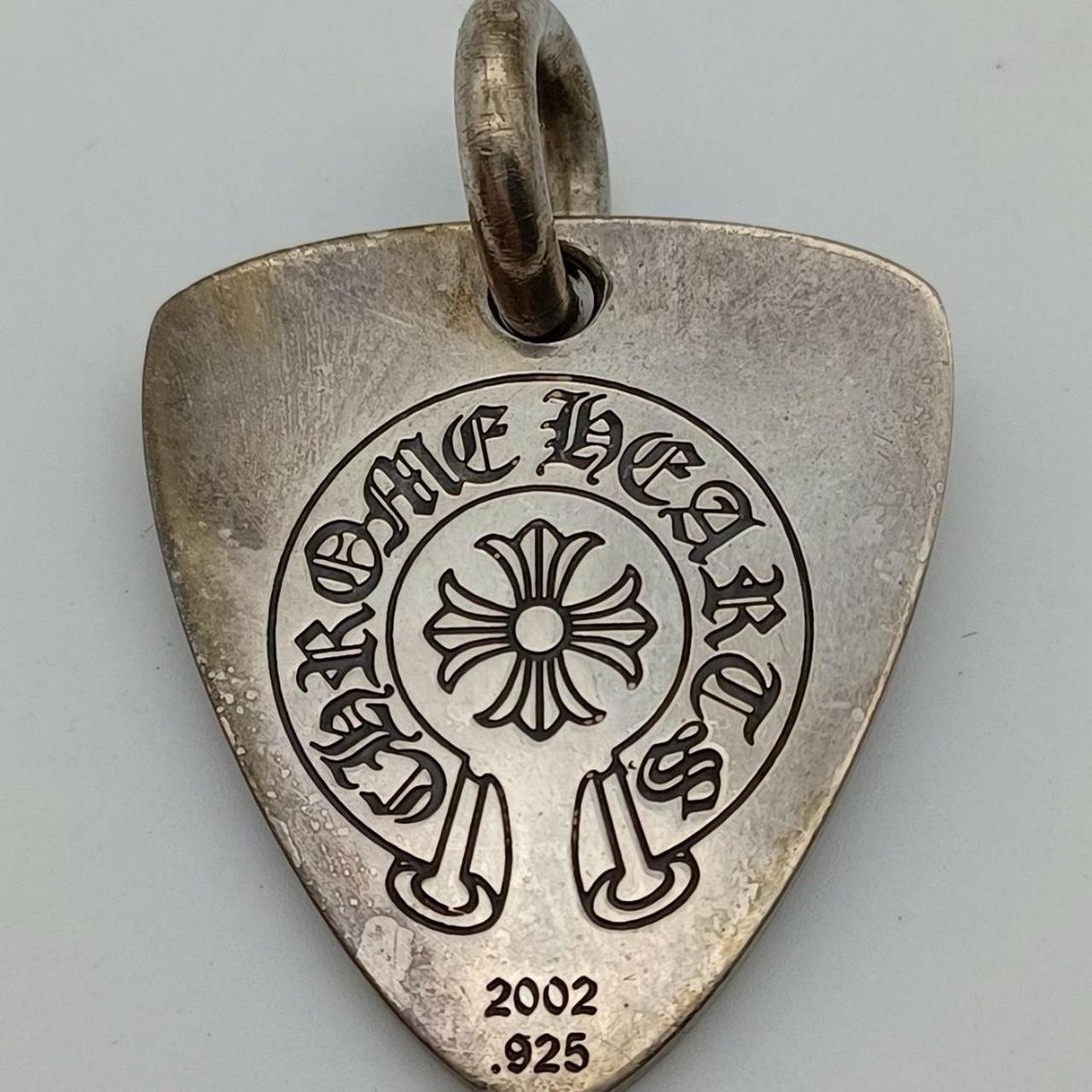 Chrome hearts plus cross guitar pick dog | Depop
