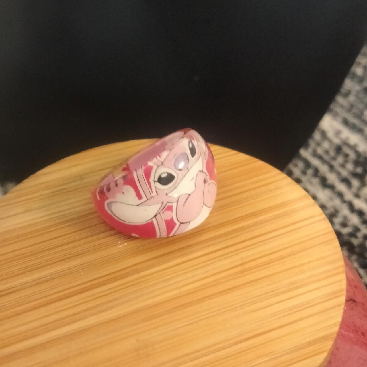 Lilo and stitch plastic chunky ring pink Depop