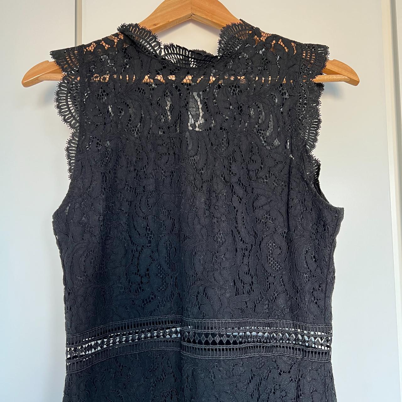 Mango black lace dress. Size EUR L Very good... - Depop