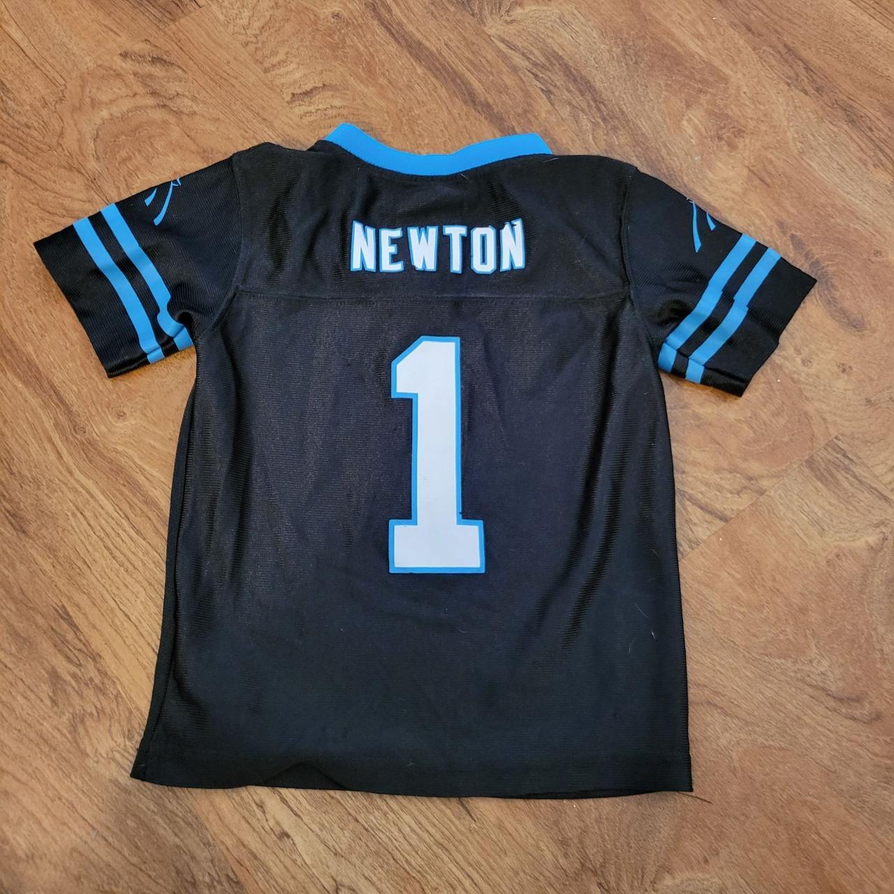 NFL Equipment Carolina Panthers Cam Newton # 1 Jersey Black Blue Size S