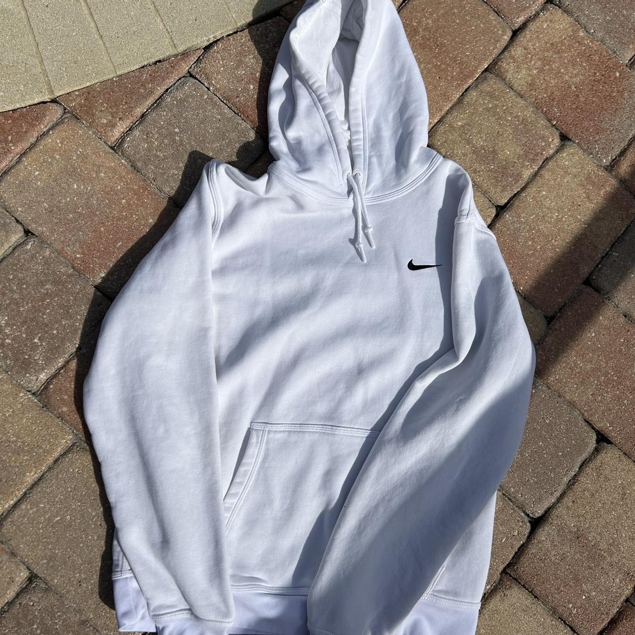 White Nike Hoodie Good condition *Please note... - Depop