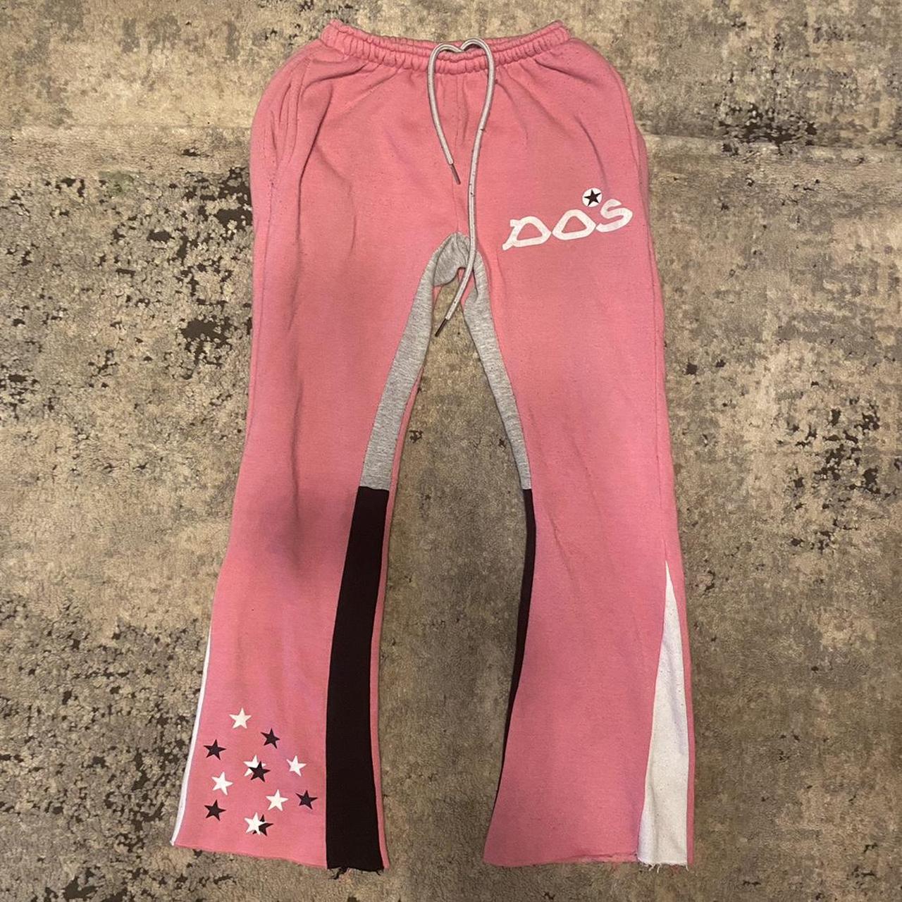 DOS ATL PINK FLARED SWEATS - Depop