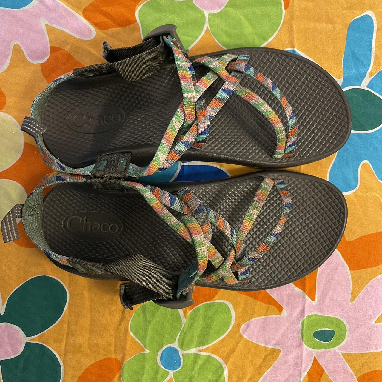 Chaco multicolored size 6 sandals. Sandals are in Depop