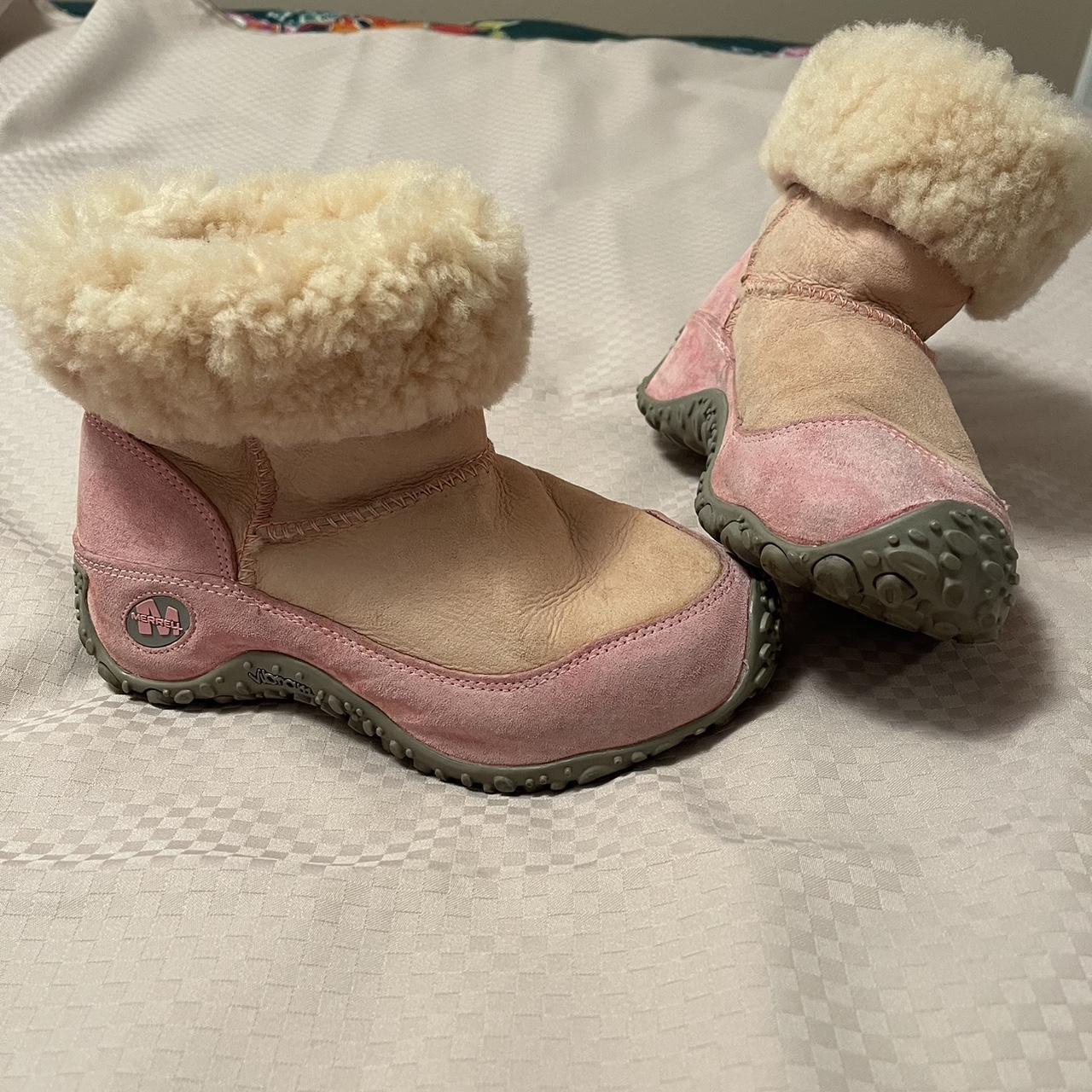 Merrell Yeti Chameleon Vibram fur lined suede boots... Depop