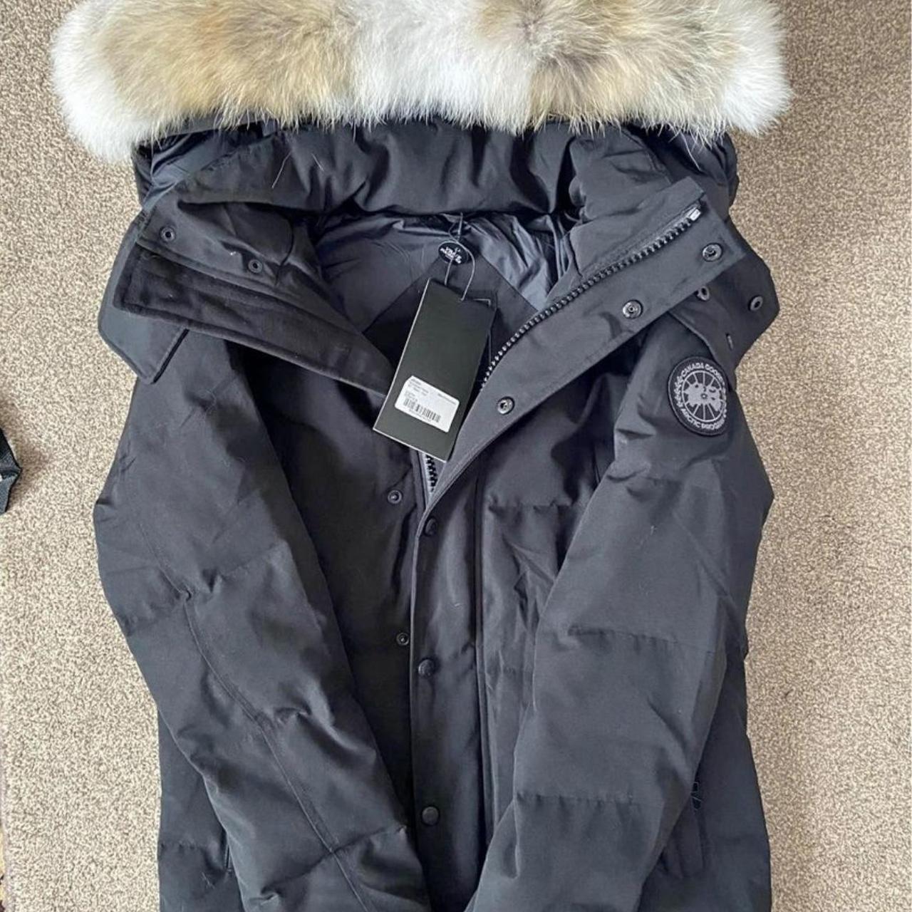 Canda Goose Wyndham Parka Black Badge Size... - Depop