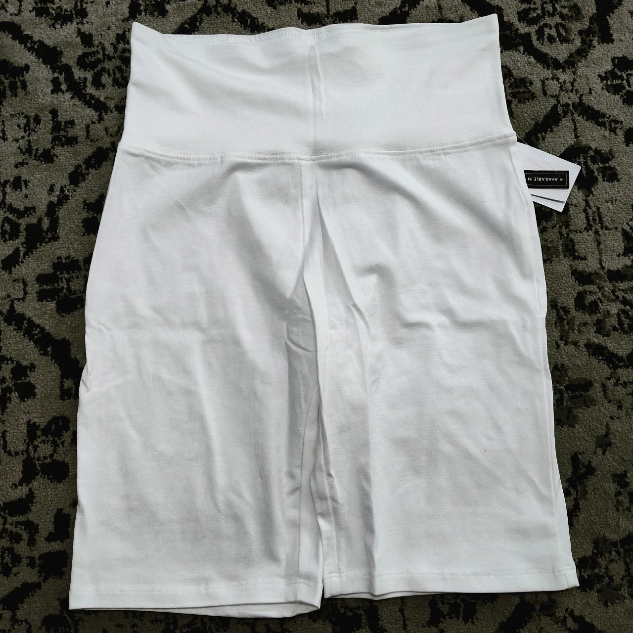 BP white bike shorts size medium High waisted 8