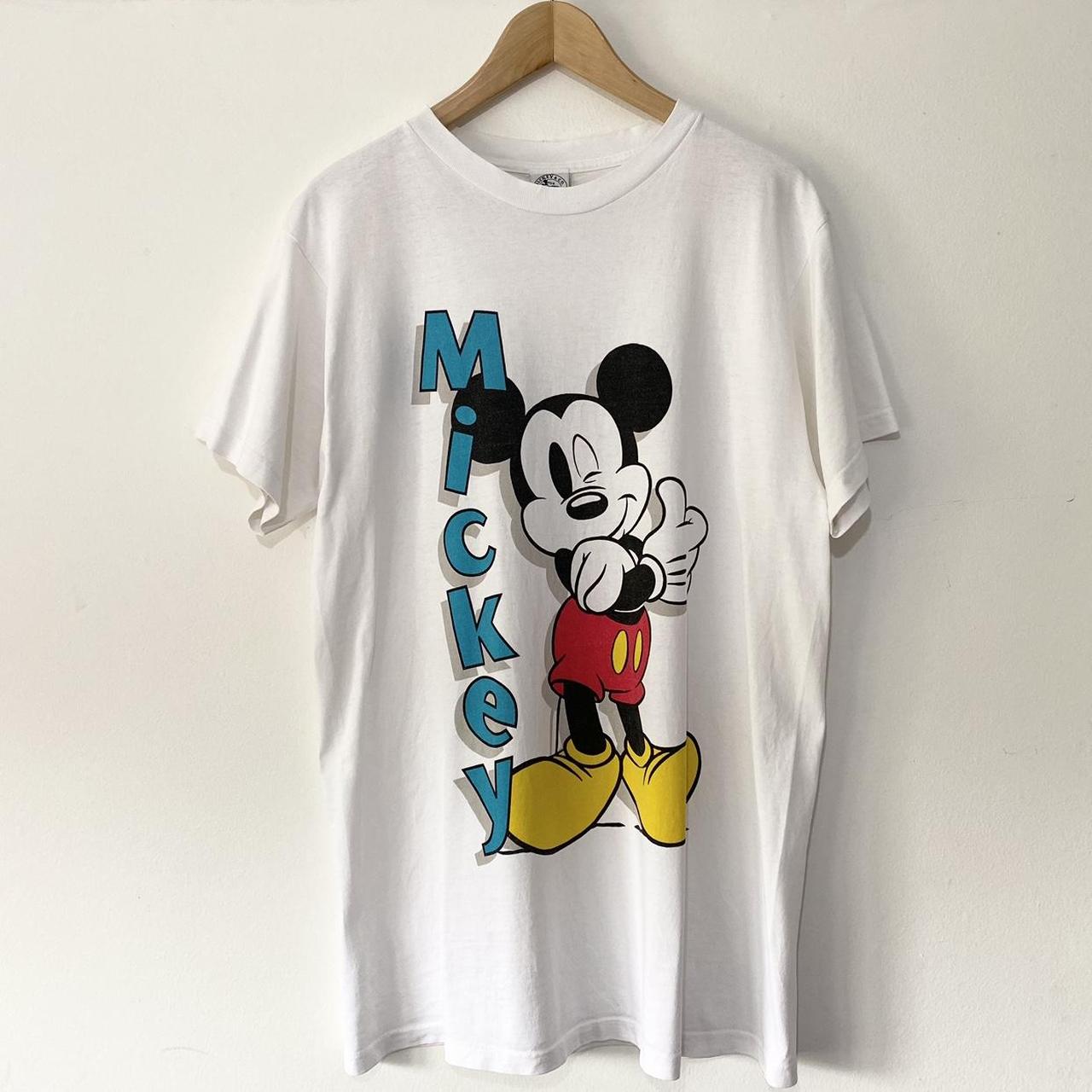 Vintage Mickey Back and Front 90s T Shirt Made in. Depop