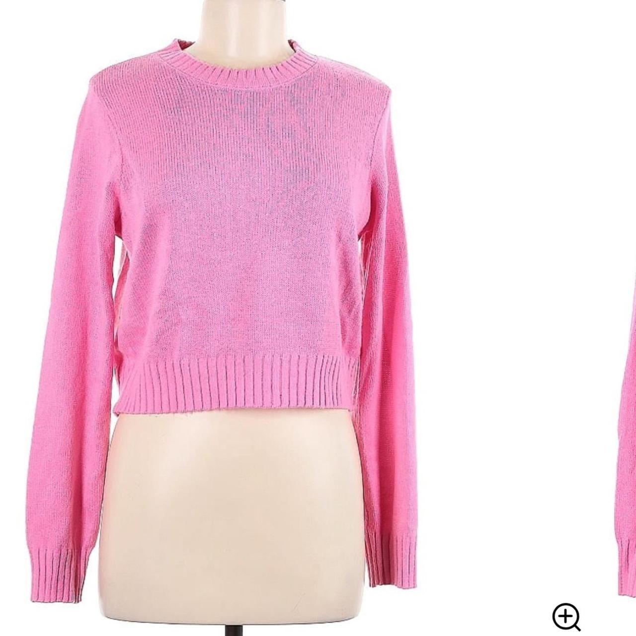 H&M hot pink cropped sweater