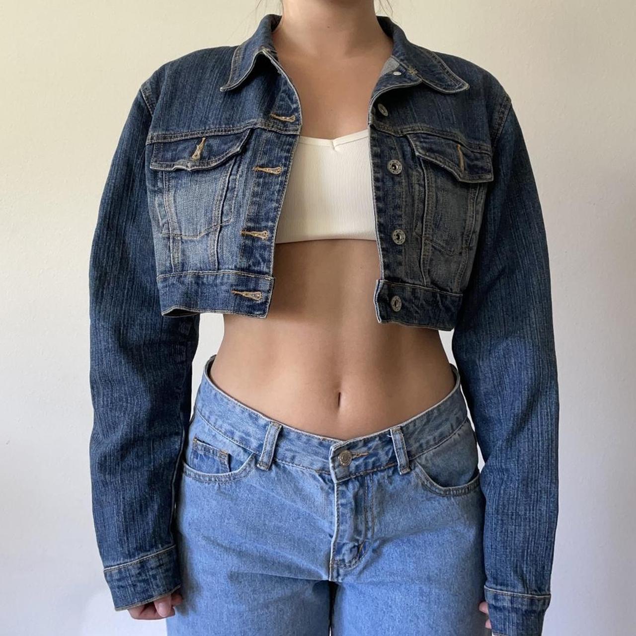 Women's Blue and Navy Jacket | Depop