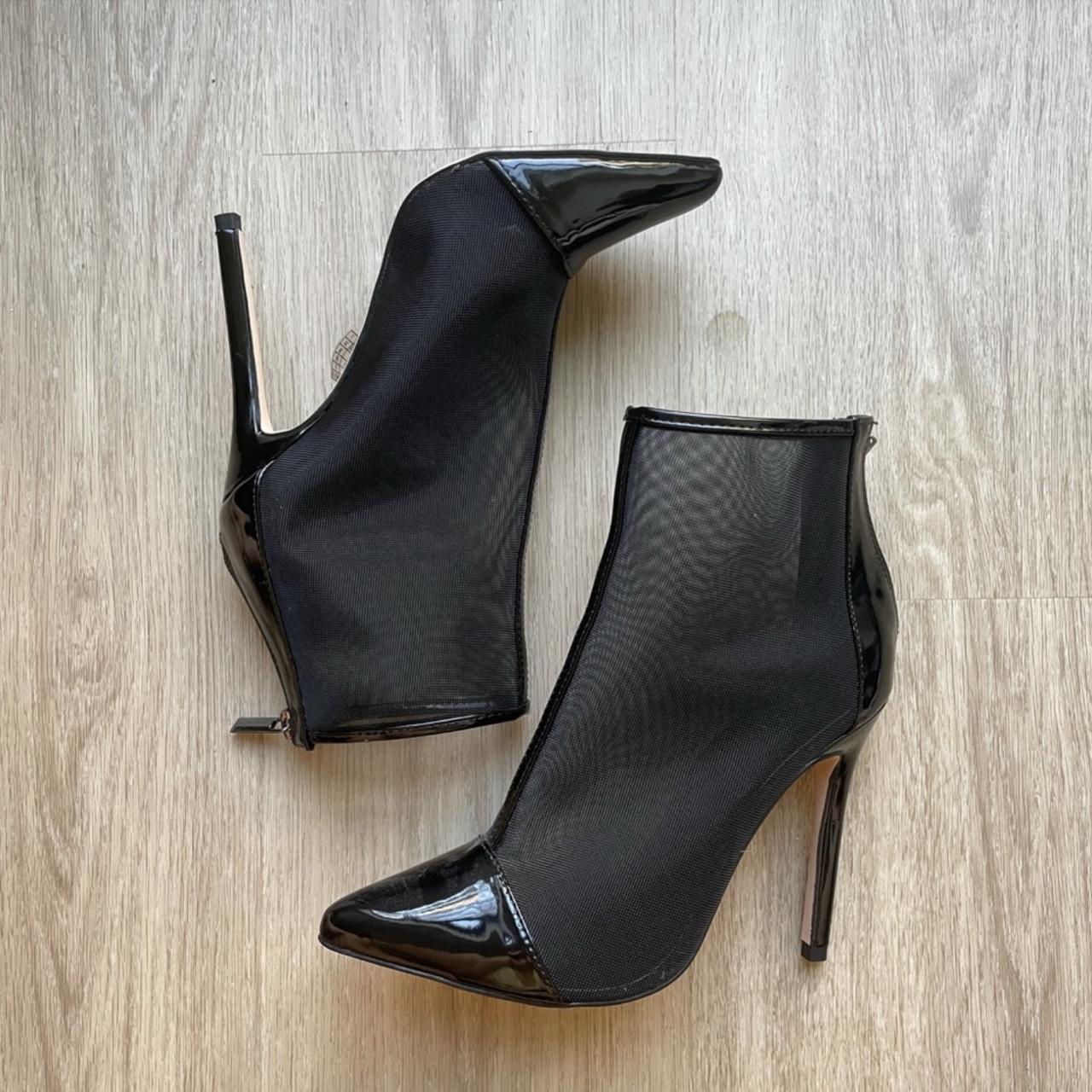 Forever 21 Mesh Stiletto Heels Booties... - Depop