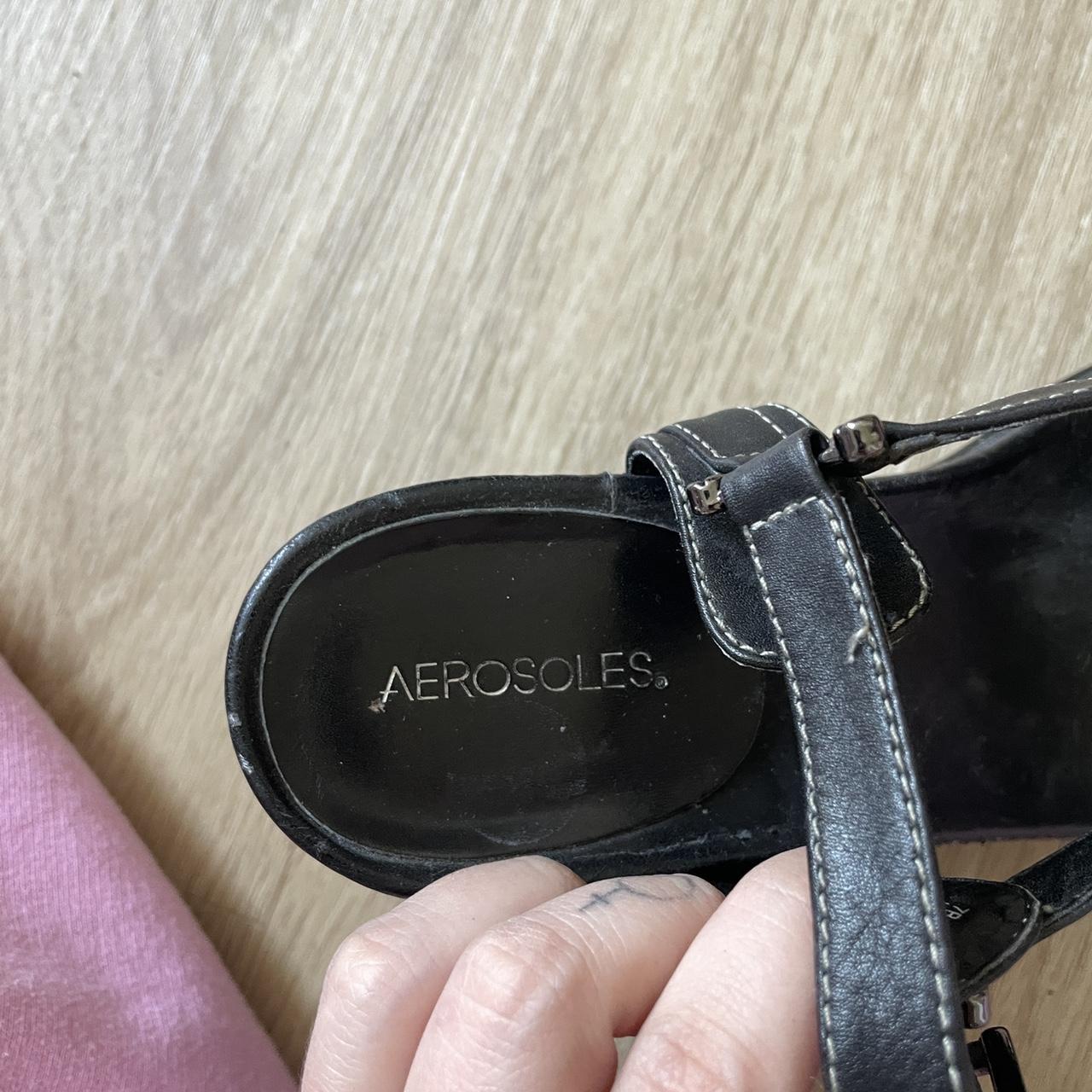 Aerosoles Women's Black and White Sandals (5)