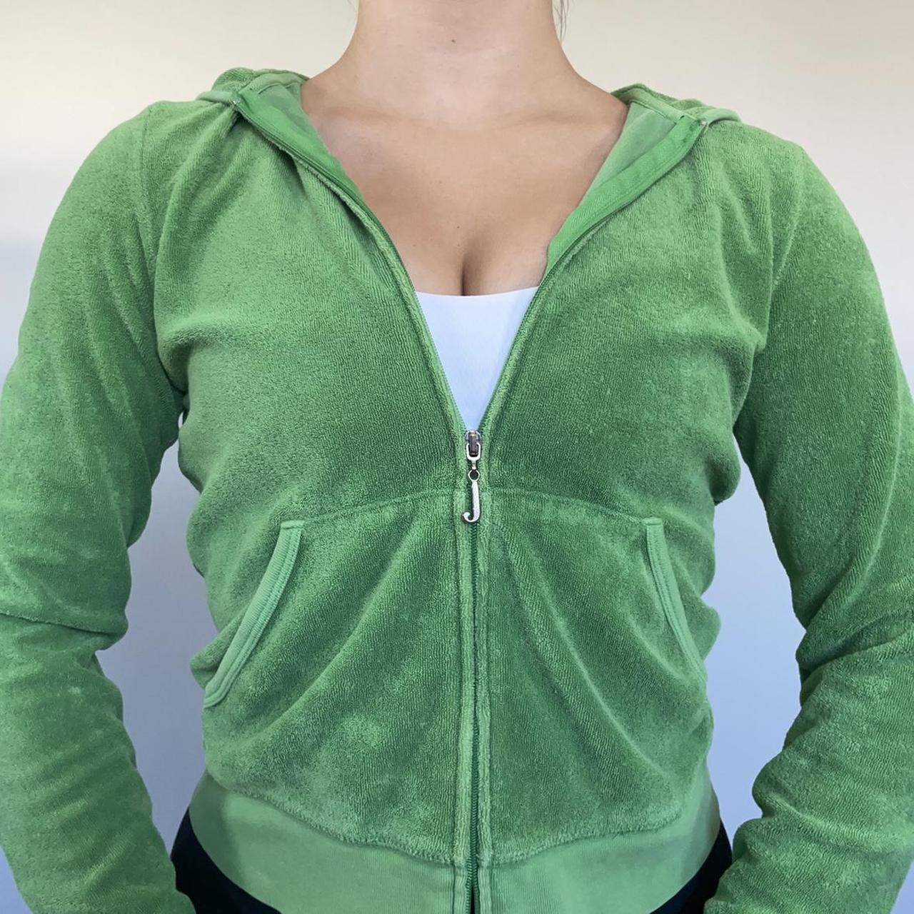 Vintage Y2K Early 2000s Juicy Couture Green Terry... - Depop