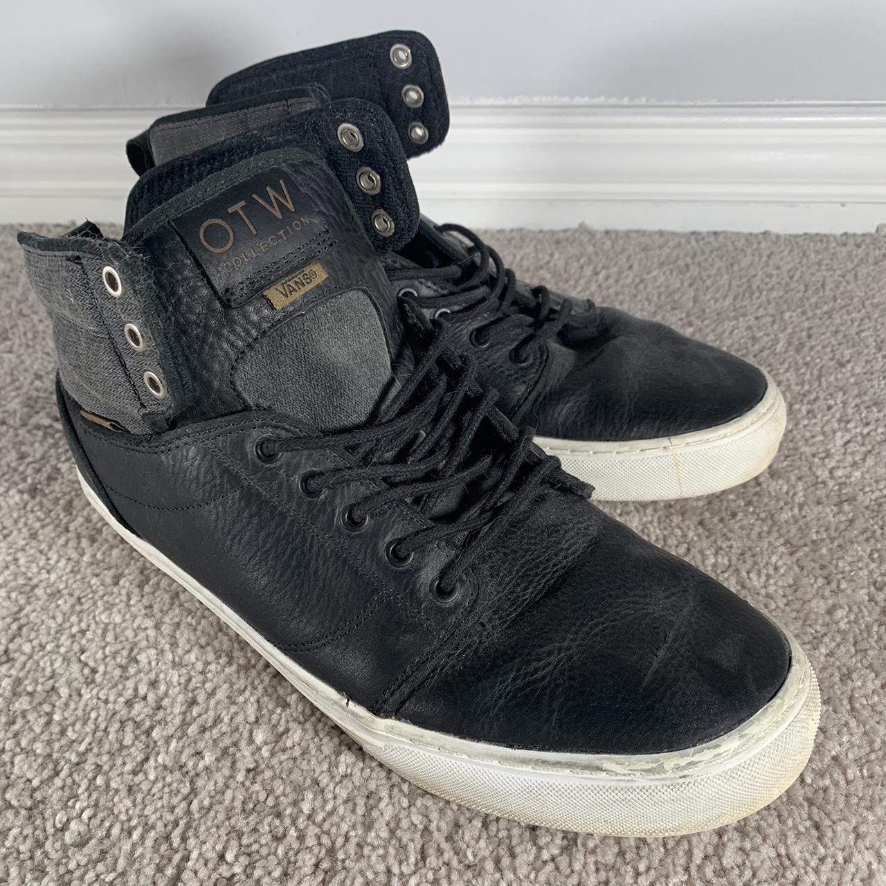 Vans OTW Collection Black Leather Mid Top Depop