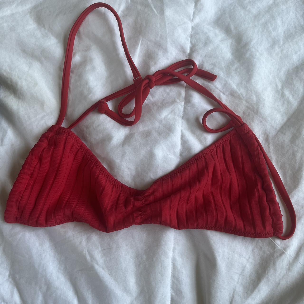red pacsun swimsuit top brand new js tag was taken... - Depop