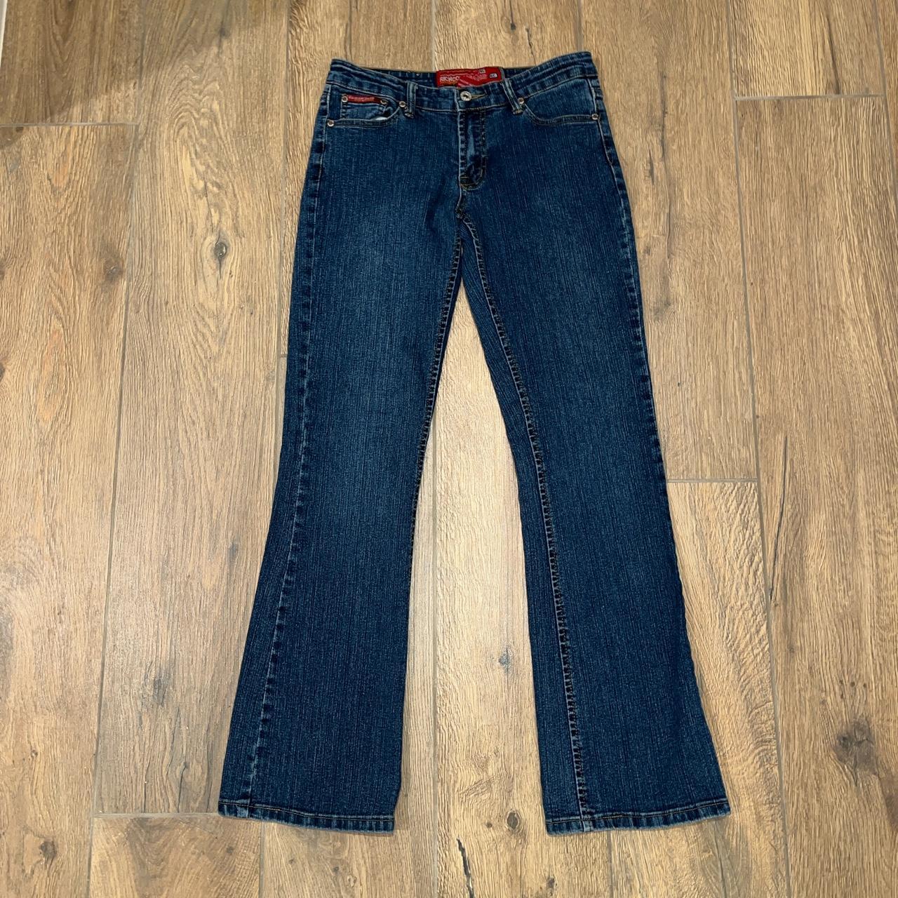 Women's Navy and Khaki Jeans Depop