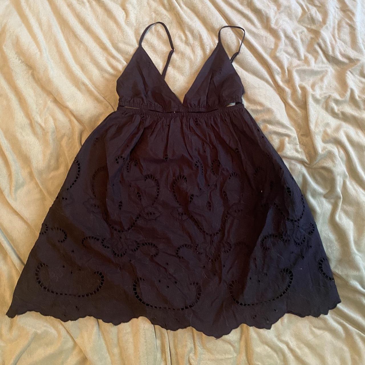 Zara black mini dress, has shorts under attached - Depop