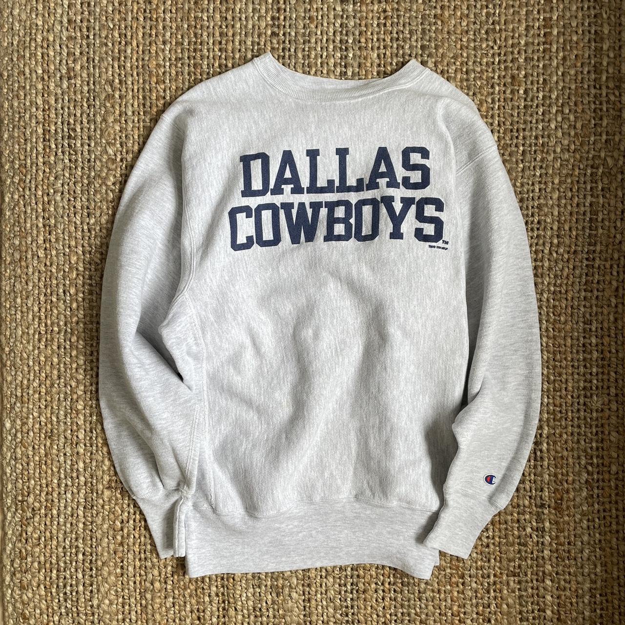 90sチャンピオンDALLAS COWBOYSリバースウィーブUSA製XLグレー