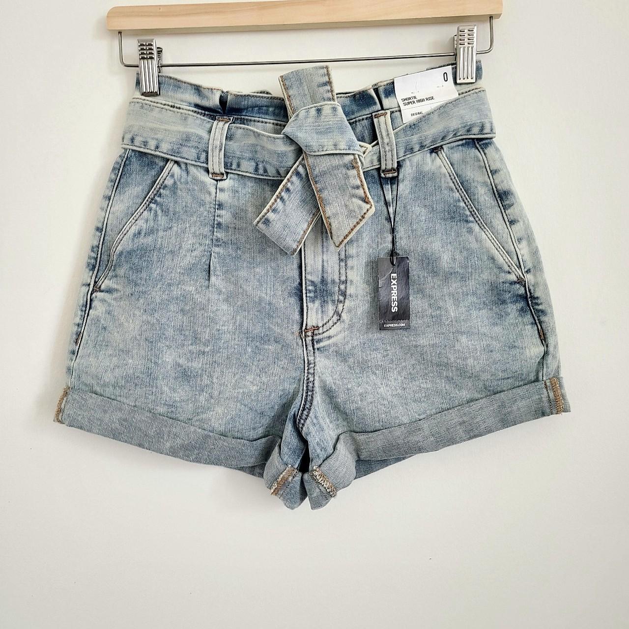 Express Women's Blue Shorts Depop