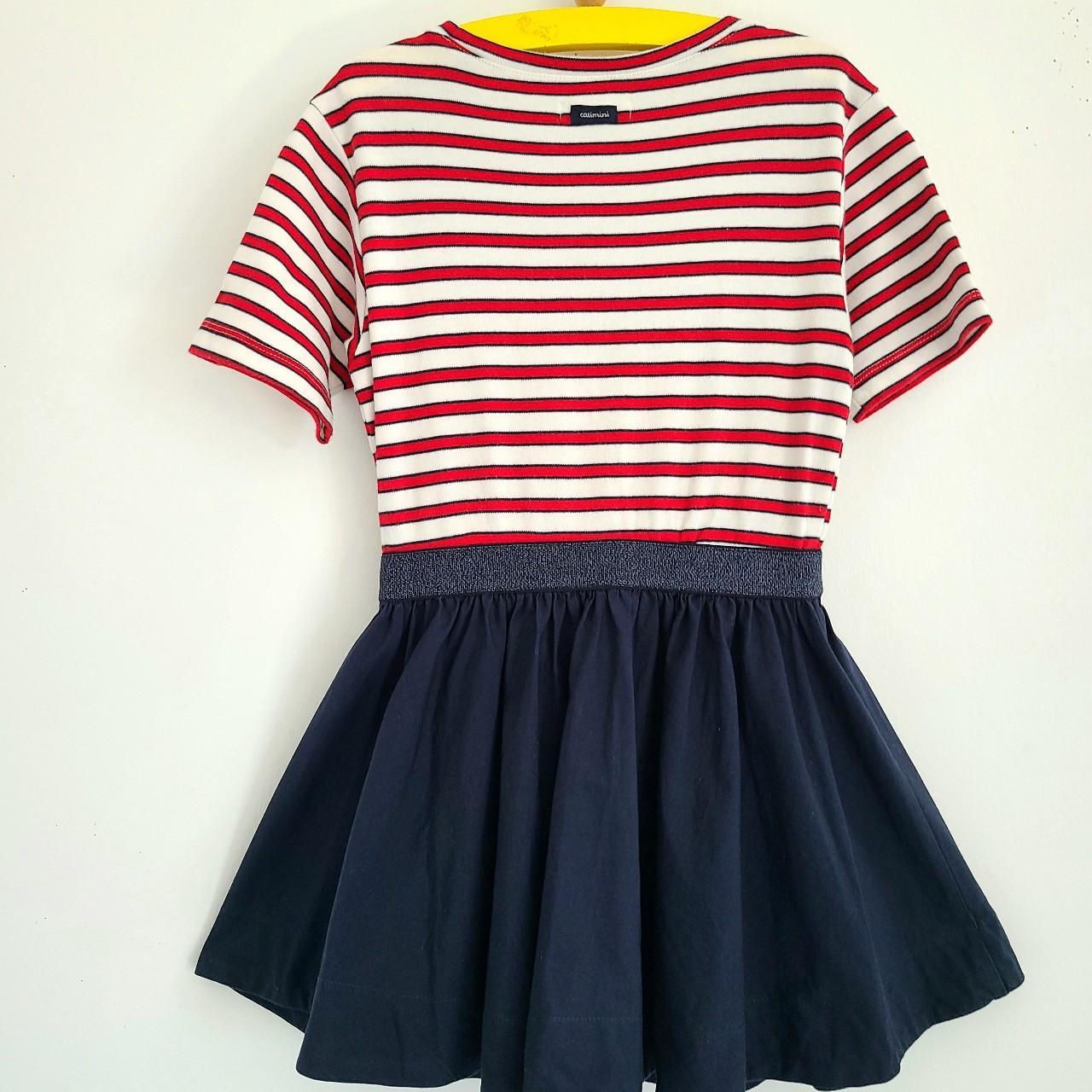 Catimini Red and Navy Dress (3)
