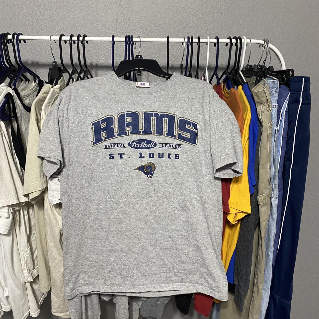 Vintage LA rams t-shirt with stains on the left - Depop