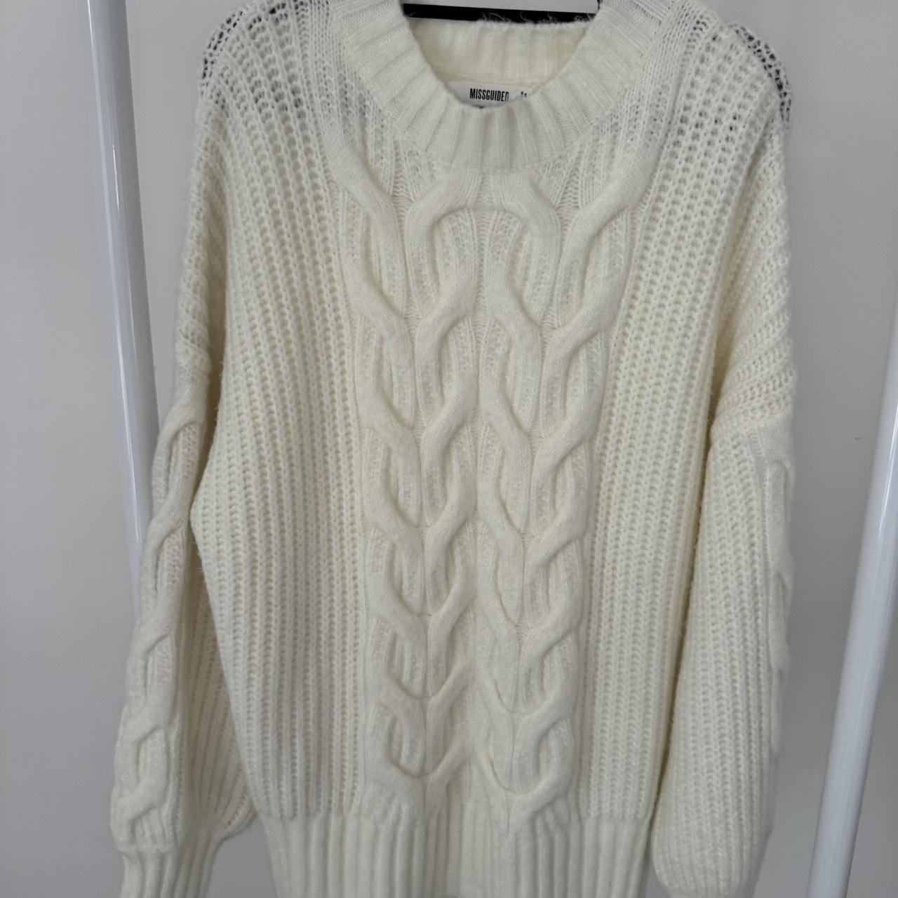 Missguided cream knitted jumper Size 6 8 but is. Depop