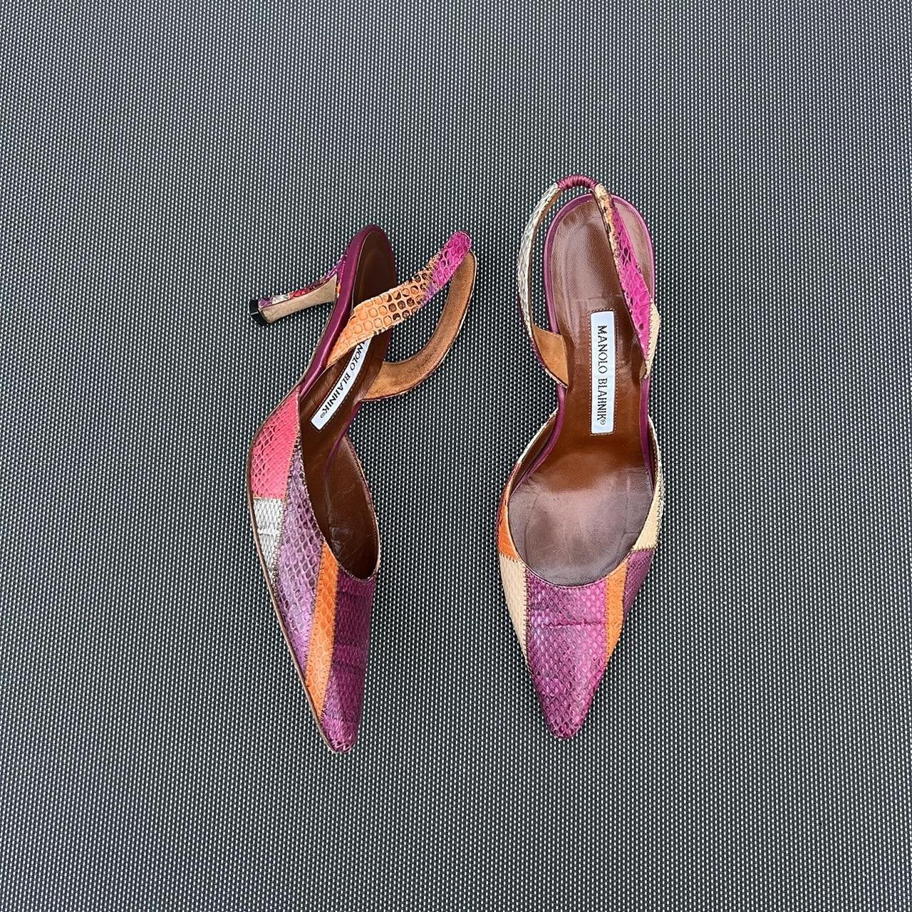 Carolyne Purple Snake on sale Manolo Blahnik Heels