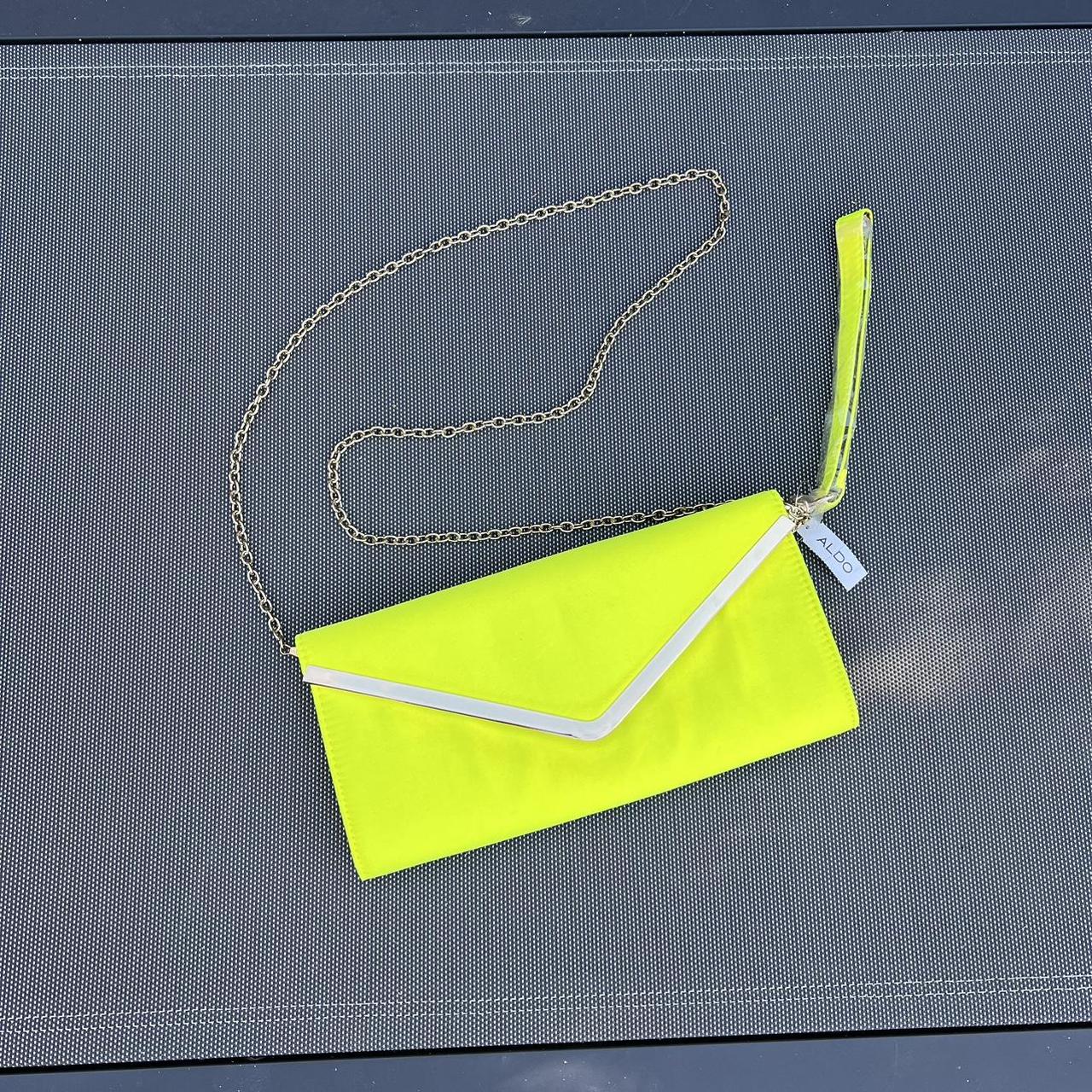 Neon yellow clutch purse hotsell