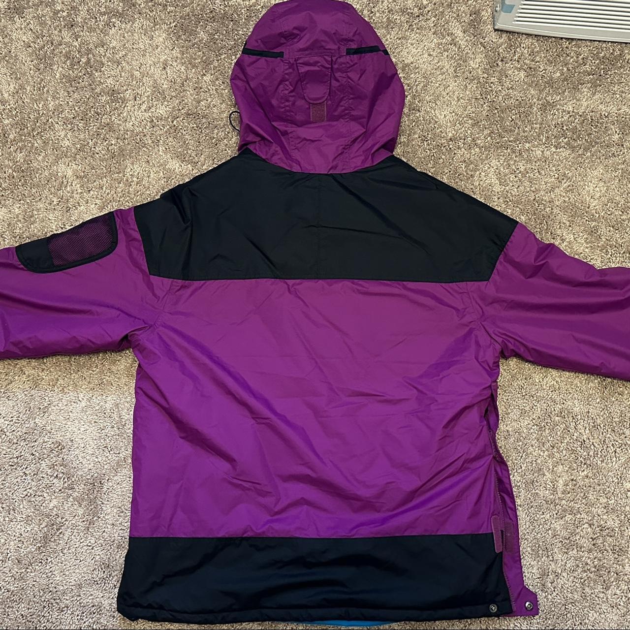 Columbia Sportswear Men's Purple and Black Jacket Depop