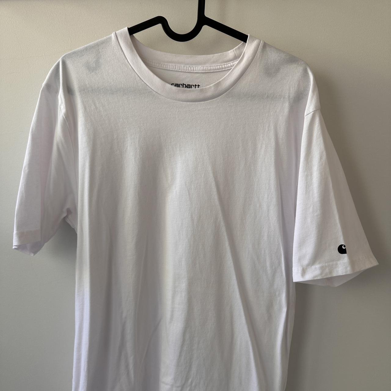 Carhartt WIP t shirt White - size large Logo on... - Depop