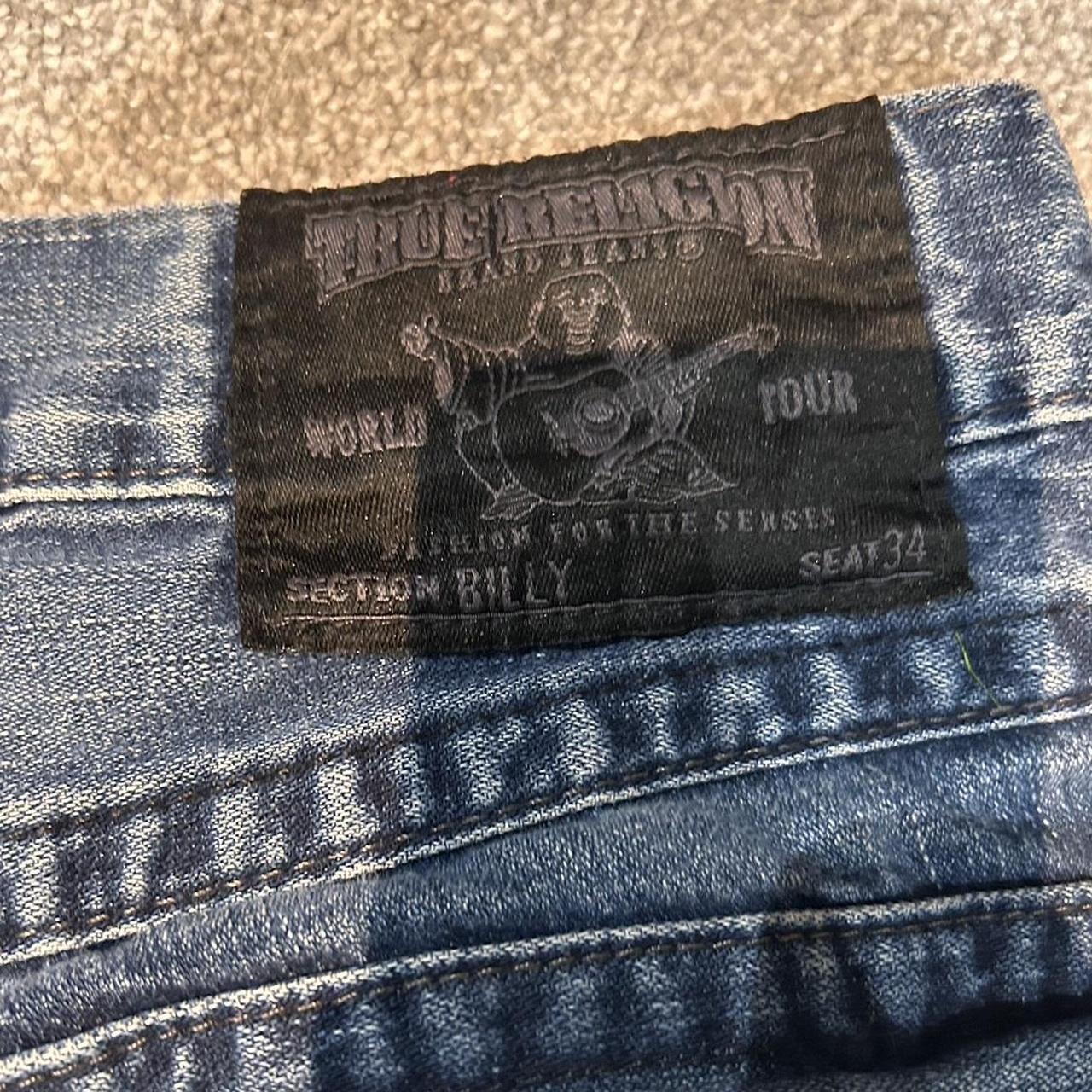 true religion low waisted bootcut jeans barely... - Depop