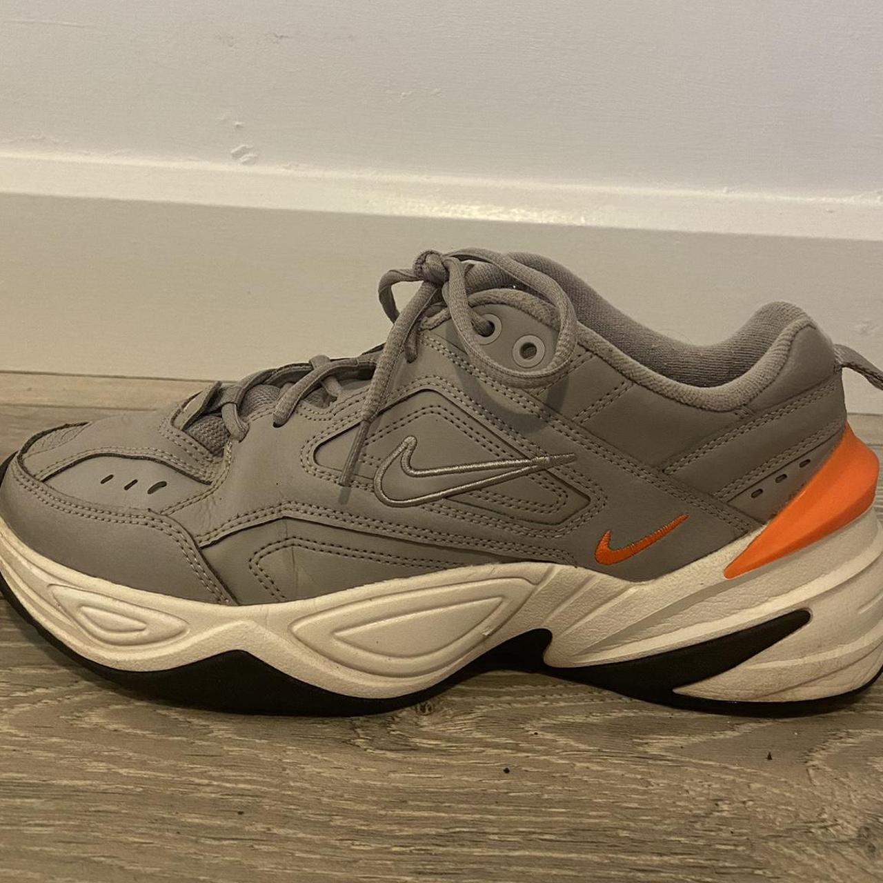 Nike tekno grey orange hotsell